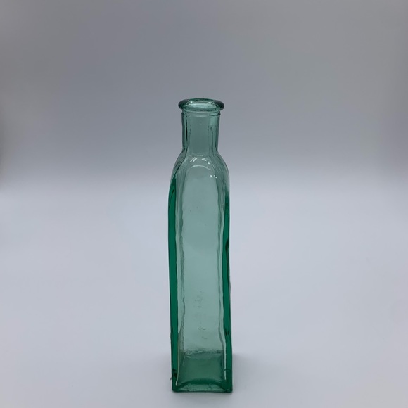 Vintage Green Sage Pressed Glass Bottle LIDCO - Picture 7 of 12